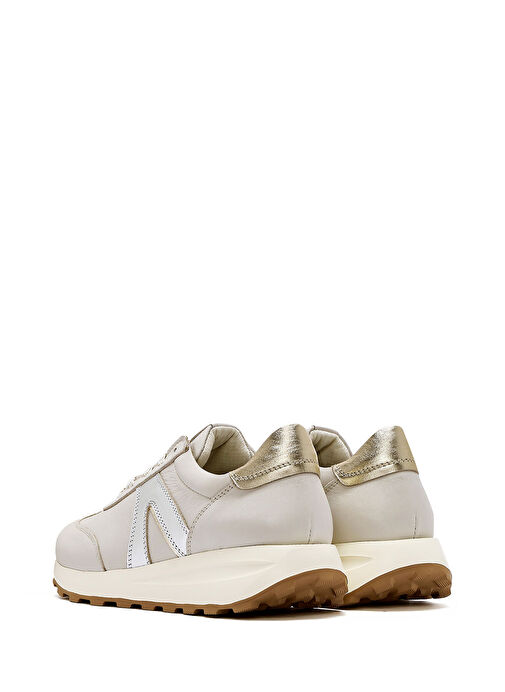 Derimod Derimod Kadın Bej Bağcıklı Deri Sneaker 25SFD372218 Boyner'de! Bej - 6. görsel