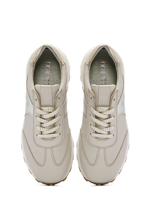 Derimod Derimod Kadın Bej Bağcıklı Deri Sneaker 25SFD372218 Boyner'de! Bej - 8. görsel
