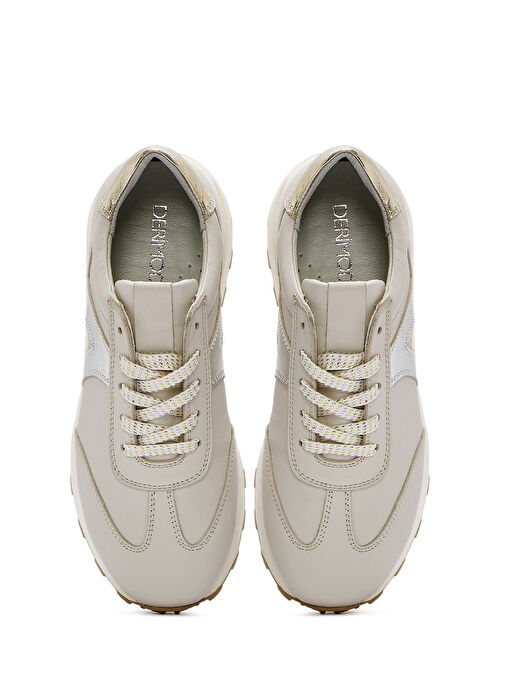 Derimod Derimod Kadın Bej Bağcıklı Deri Sneaker 25SFD372218 Boyner'de! Bej - 8. görsel