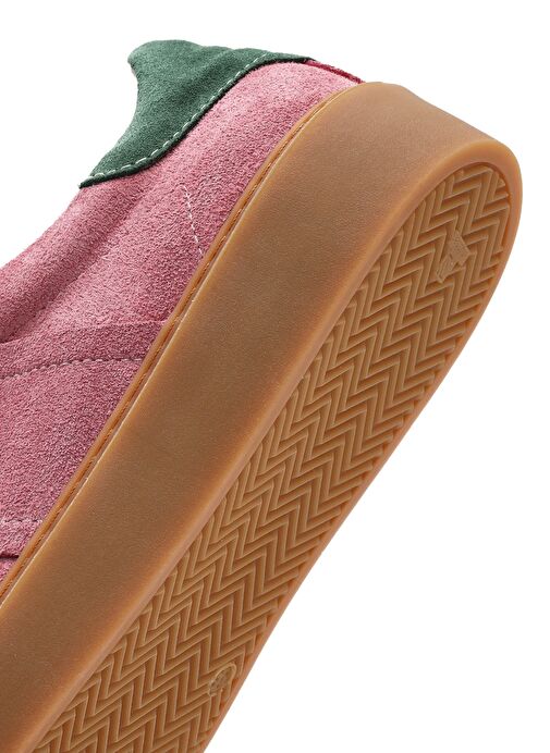 Kadın Pembe Bağcıklı Süet Deri Sneaker 25SFD370910 - Görsel 9