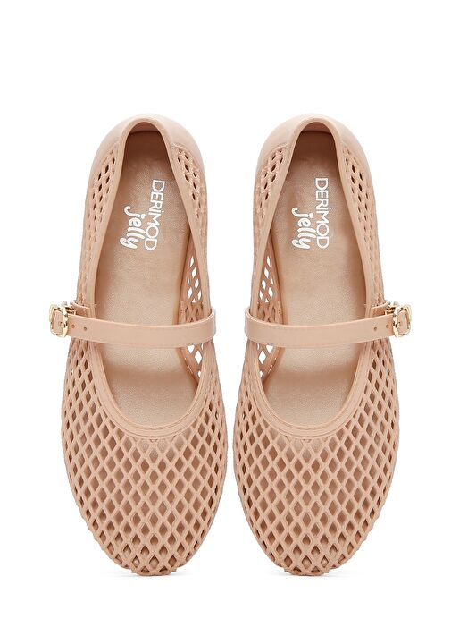 Kadın Bej Tokalı Jelly Babet 25SFE4755PV - Görsel 8