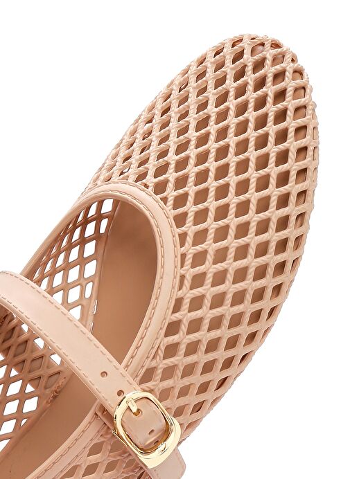 Kadın Bej Tokalı Jelly Babet 25SFE4755PV - Görsel 9