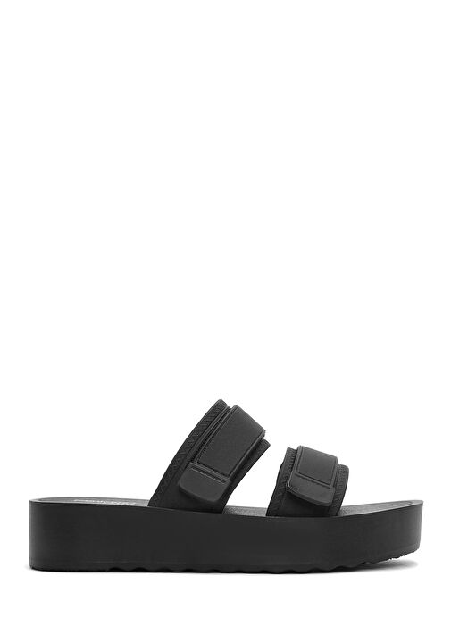 Kadın Siyah Bantlı Kalın Tabanlı Jelly Terlik 25SFE4751PV - Görsel 2