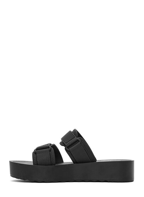 Kadın Siyah Bantlı Kalın Tabanlı Jelly Terlik 25SFE4751PV - Görsel 3