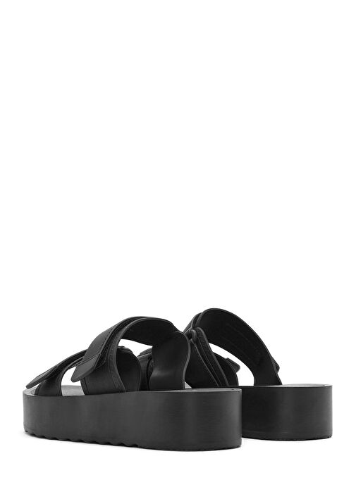 Kadın Siyah Bantlı Kalın Tabanlı Jelly Terlik 25SFE4751PV - Görsel 6