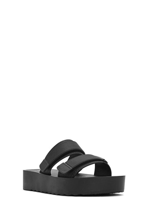 Kadın Siyah Bantlı Kalın Tabanlı Jelly Terlik 25SFE4751PV - Görsel 7