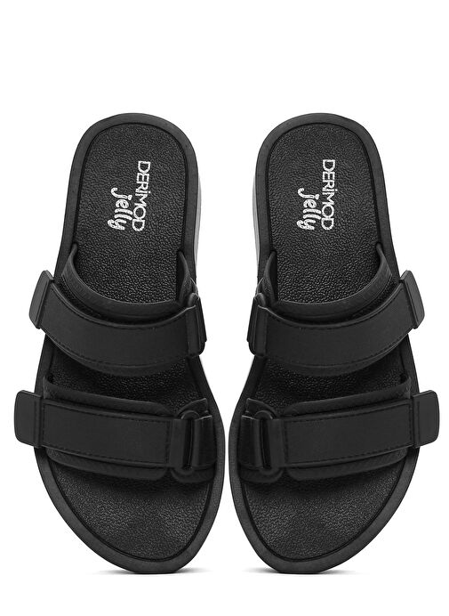 Kadın Siyah Bantlı Kalın Tabanlı Jelly Terlik 25SFE4751PV - Görsel 8