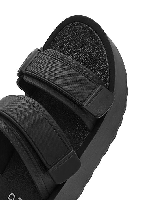 Kadın Siyah Bantlı Kalın Tabanlı Jelly Terlik 25SFE4751PV - Görsel 9