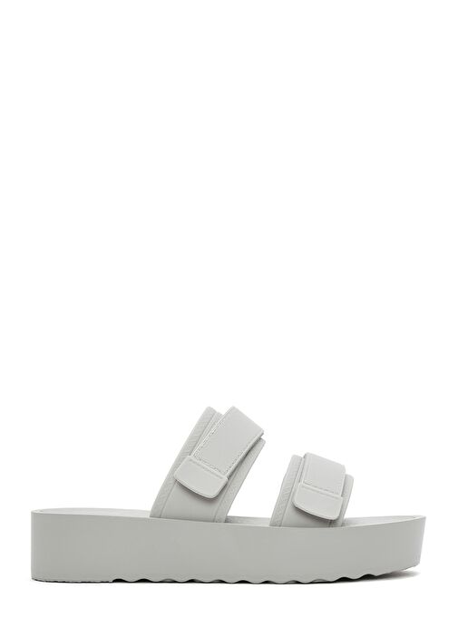 Kadın Gri Bantlı Kalın Tabanlı Jelly Terlik 25SFE4751PV - Görsel 2