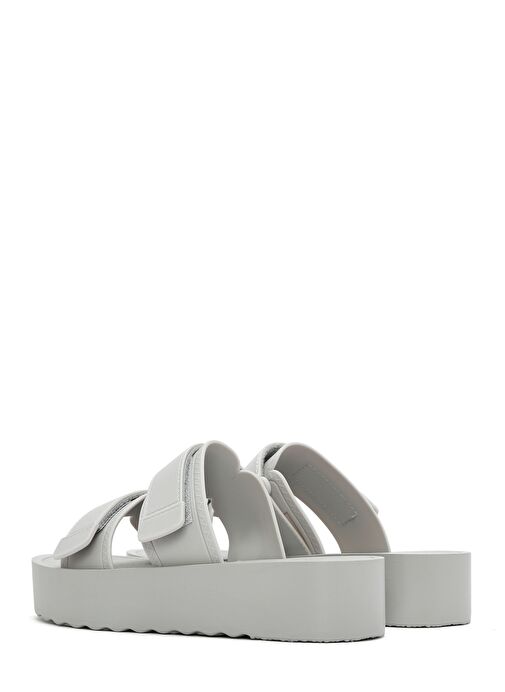 Kadın Gri Bantlı Kalın Tabanlı Jelly Terlik 25SFE4751PV - Görsel 6