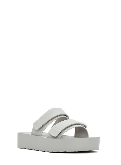 Kadın Gri Bantlı Kalın Tabanlı Jelly Terlik 25SFE4751PV - Görsel 7