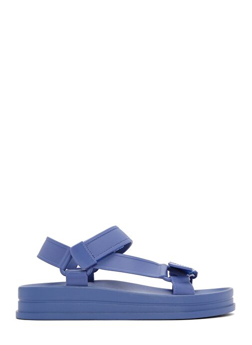 Kadın Mavi Bantlı Kalın Tabanlı Jelly Sandalet 25SFE4752PV - Görsel 2
