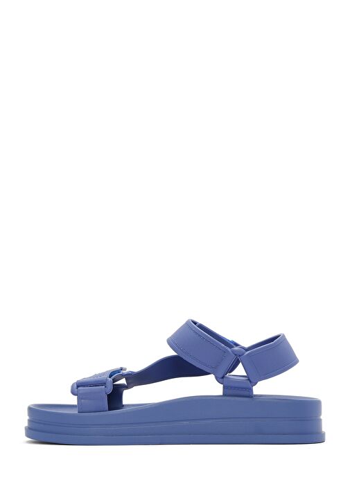 Kadın Mavi Bantlı Kalın Tabanlı Jelly Sandalet 25SFE4752PV - Görsel 3