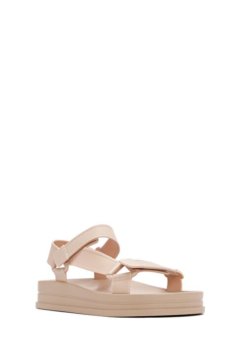 Kadın Bej Bantlı Kalın Tabanlı Jelly Sandalet 25SFE4752PV - Görsel 7
