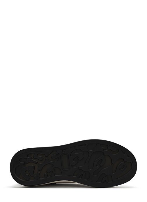 Erkek Beyaz Bağcıklı Deri Sneaker 25SFD691818 - Görsel 5