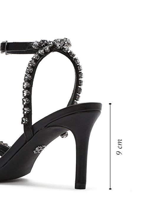 Derimod Derimod Kadın Siyah Bilekten Tokalı Taşlı İnce Topuklu Sandalet 25SFD443914 Sandalet & Terlik | Boyner Siyah - 3. görsel