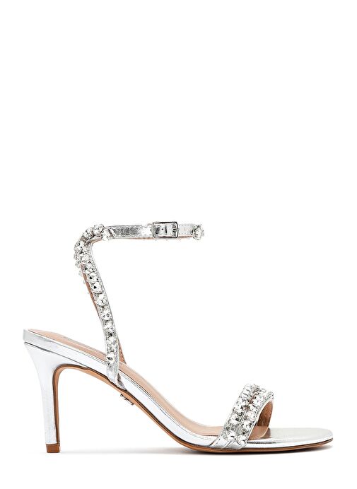 Derimod Derimod Kadın Gümüş Bilekten Tokalı Taşlı İnce Topuklu Sandalet 25SFD443914 Sandalet & Terlik | Boyner Gümüş - 2. görsel