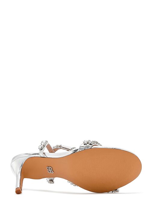 Derimod Derimod Kadın Gümüş Bilekten Tokalı Taşlı İnce Topuklu Sandalet 25SFD443914 Sandalet & Terlik | Boyner Gümüş - 6. görsel