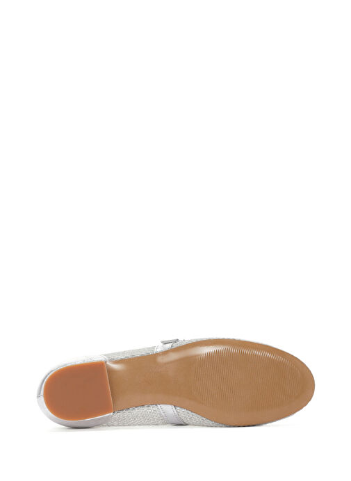 Kadın Gümüş Fileli Bantlı Babet 25SFD14016F - Görsel 5