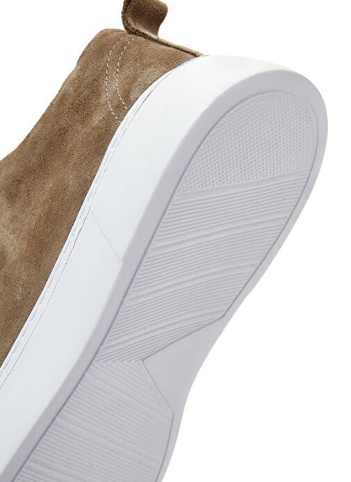Erkek Vizon Bağcıklı Süet Deri Sneaker 25SFD752110 - Görsel 9