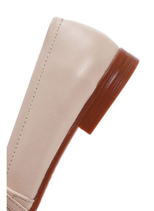 Derimod Bej Kadın Deri Babet 25SFD350318 - Görsel 9