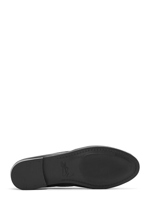 Kadın Siyah Deri Casual Loafer 25SFD350418 - Görsel 5