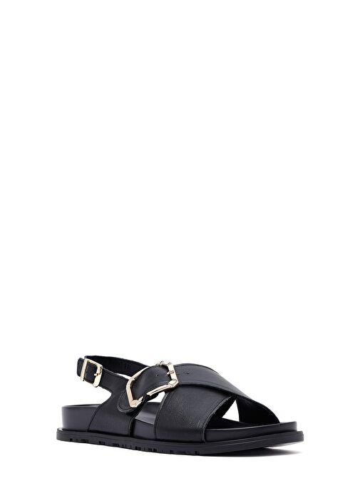 Derimod Derimod Kadın Siyah Tokalı Deri Sandalet 25SFD350918 Sandalet & Terlik | Boyner Siyah - 7. görsel