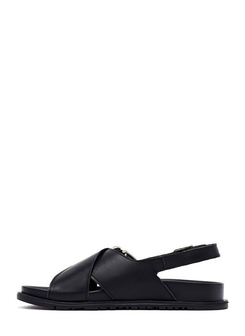 Derimod Derimod Kadın Siyah Tokalı Deri Sandalet 25SFD350918 Sandalet & Terlik | Boyner Siyah - 3. görsel
