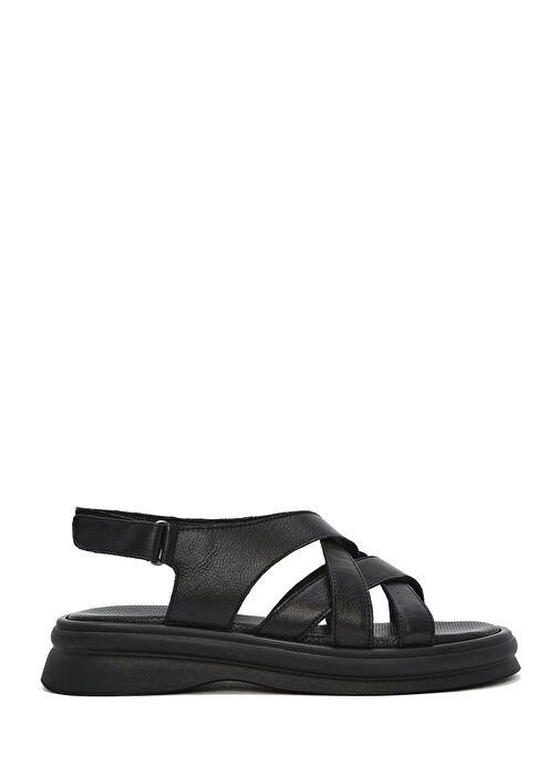 Derimod Derimod Kadın Siyah Arkası Bantlı Deri Sandalet 25SFD351218 Sandalet & Terlik | Boyner Siyah - 2. görsel