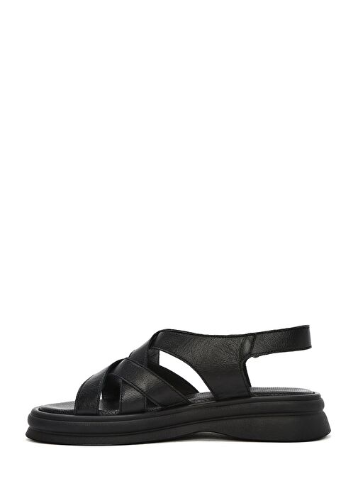 Derimod Derimod Kadın Siyah Arkası Bantlı Deri Sandalet 25SFD351218 Sandalet & Terlik | Boyner Siyah - 3. görsel
