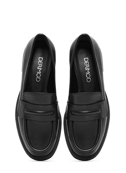 Derimod Derimod Kadın Siyah Deri Maskülen Loafer 25SFD182318 | Boyner Siyah - 8. görsel