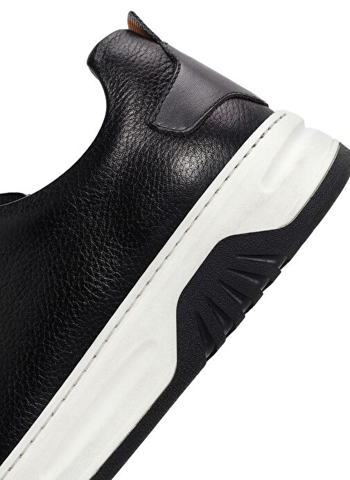 Erkek Siyah Bağcıklı Kalın Tabanlı Deri Sneaker 25SFD6882FT - Görsel 8