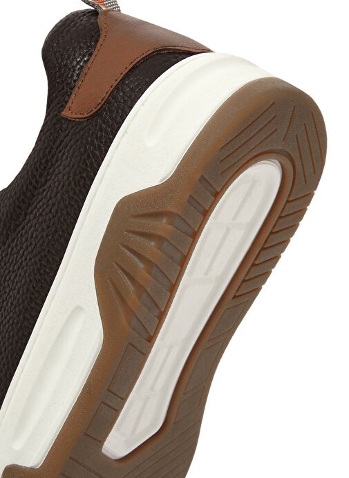 Erkek Kahverengi Bağcıklı Kalın Tabanlı Deri Sneaker 25SFD6882FT - Görsel 9