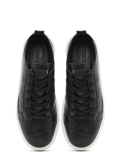 Derimod Derimod Erkek Siyah Bağcıklı Kalın Tabanlı Deri Sneaker 25SFD688326 | Boyner Siyah - 8. görsel