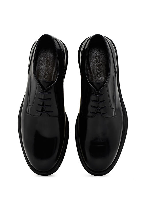 Erkek Siyah Deri Klasik Ayakkabı 25SFD704322 - Görsel 7