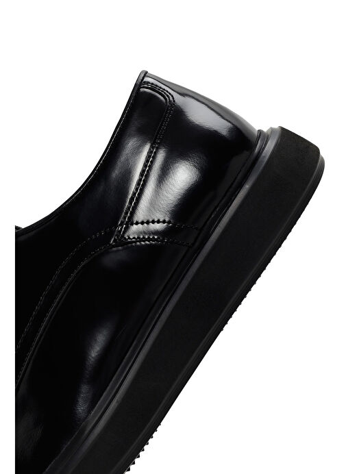 Erkek Siyah Deri Klasik Ayakkabı 25SFD704322 - Görsel 8