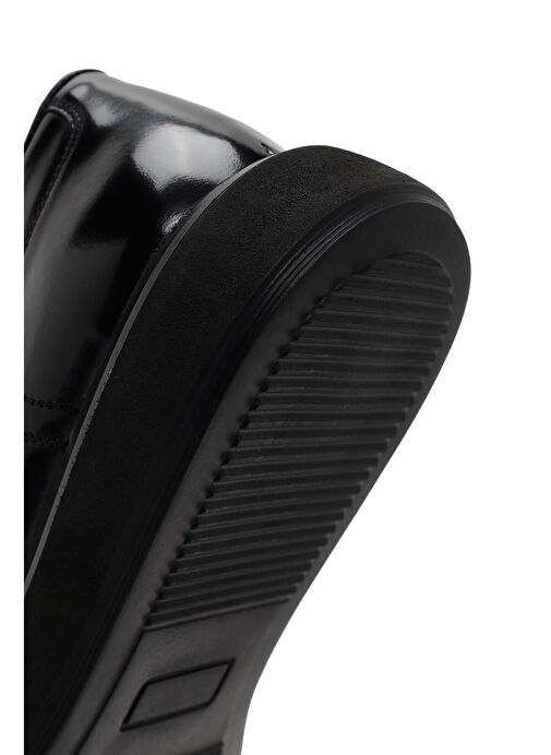 Erkek Siyah Deri Klasik Ayakkabı 25SFD704322 - Görsel 9