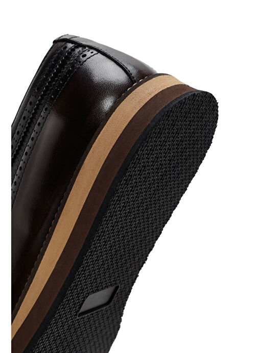 Erkek Kahverengi Deri Klasik Ayakkabı 25SFD704614 - Görsel 9