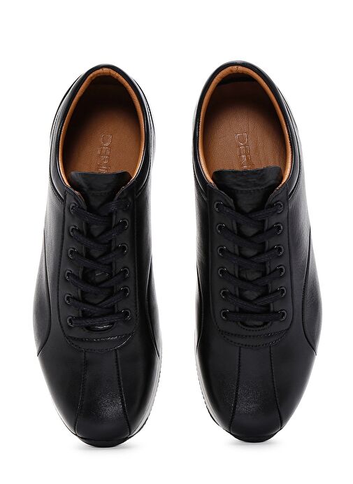 Derimod Derimod Erkek Siyah Bağcıklı Deri Casual Sneaker 25SFD6740FT | Boyner Siyah - 7. görsel