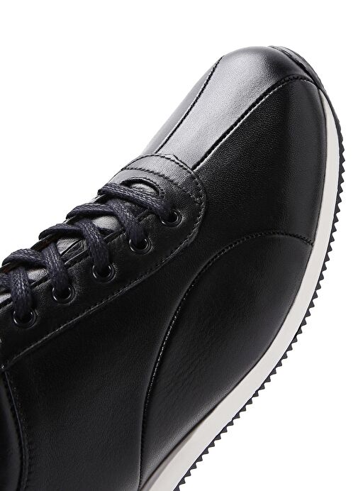 Derimod Derimod Erkek Siyah Bağcıklı Deri Casual Sneaker 25SFD6740FT | Boyner Siyah - 8. görsel