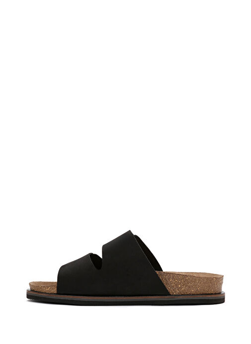 Derimod Derimod Erkek Siyah Nubuk Deri Terlik 25SFD6253V3 Sandalet & Terlik | Boyner Siyah - 3. görsel