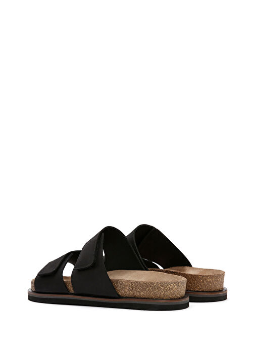 Derimod Derimod Erkek Siyah Nubuk Deri Terlik 25SFD6253V3 Sandalet & Terlik | Boyner Siyah - 7. görsel