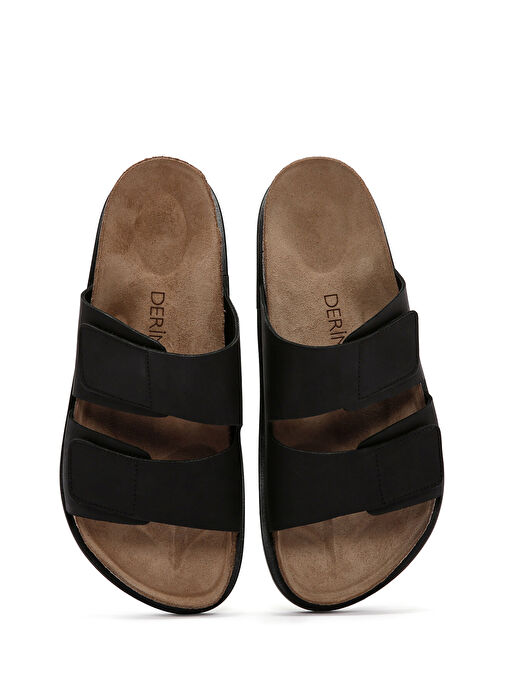 Derimod Derimod Erkek Siyah Nubuk Deri Terlik 25SFD6253V3 Sandalet & Terlik | Boyner Siyah - 8. görsel