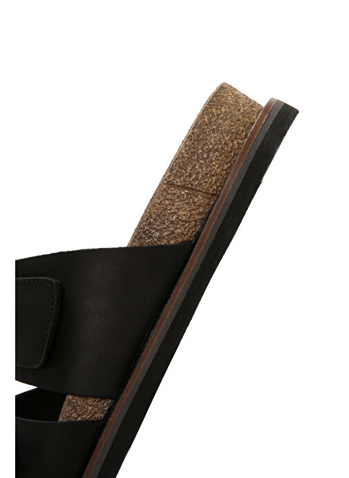 Derimod Derimod Erkek Siyah Nubuk Deri Terlik 25SFD6253V3 Sandalet & Terlik | Boyner Siyah - 9. görsel