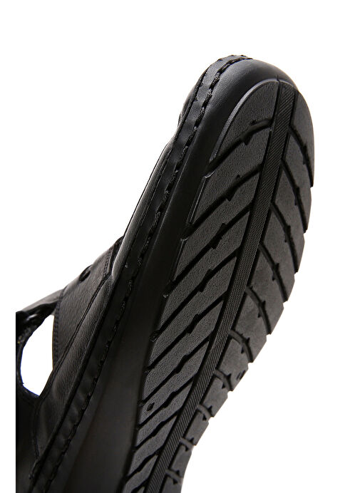 Derimod Siyah Erkek Deri Sandalet 25SFD710218 - Görsel 9