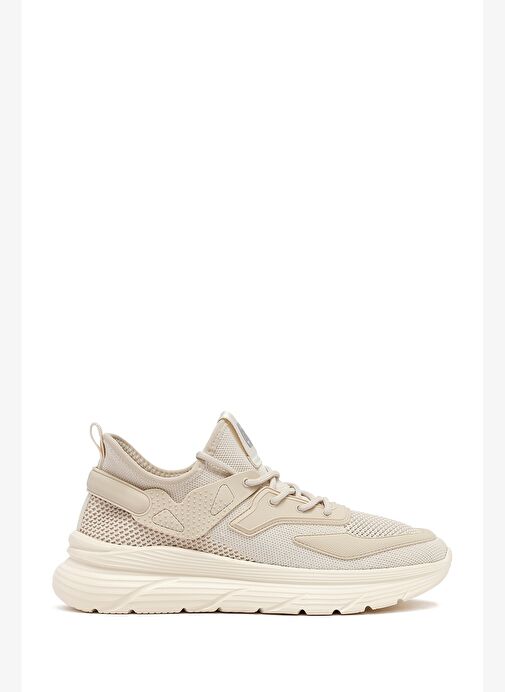 Derimod Zero Erkek Bej Bağcıklı Kalın Tabanlı Kumaş Sneaker 25SFD69426F - Görsel 2