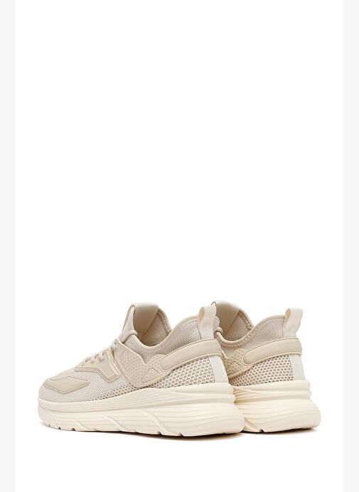 Derimod Zero Erkek Bej Bağcıklı Kalın Tabanlı Kumaş Sneaker 25SFD69426F - Görsel 6