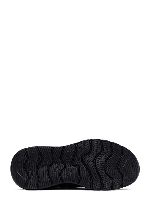 Erkek Siyah Bağcıklı Kalın Tabanlı Kumaş Sneaker 25SFD69426F - Görsel 5