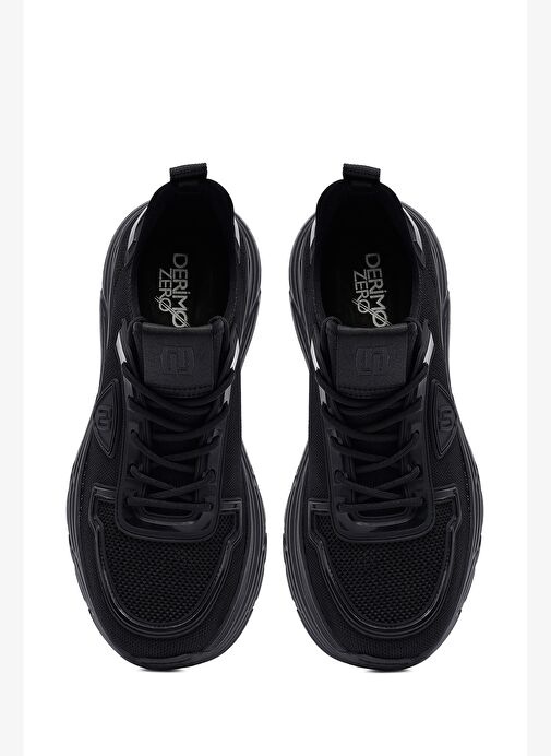 Derimod Zero Erkek Siyah Bağcıklı Kalın Tabanlı Kumaş Sneaker 25SFD69696F - Görsel 8