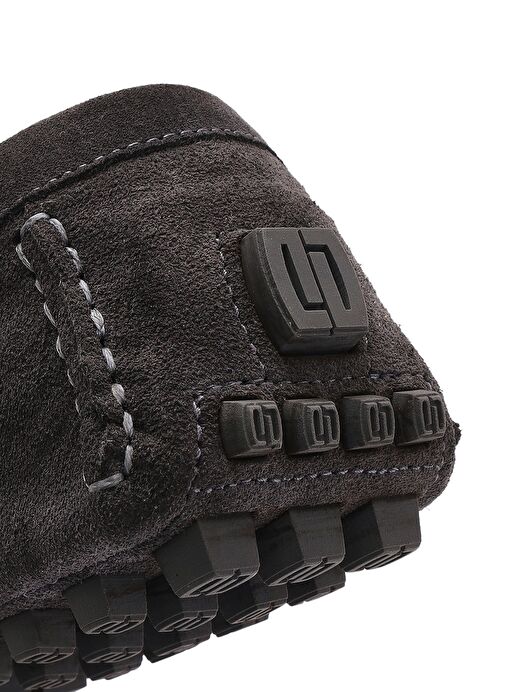 Erkek Gri Püsküllü Süet Deri Loafer 25SFD631510 - Görsel 9